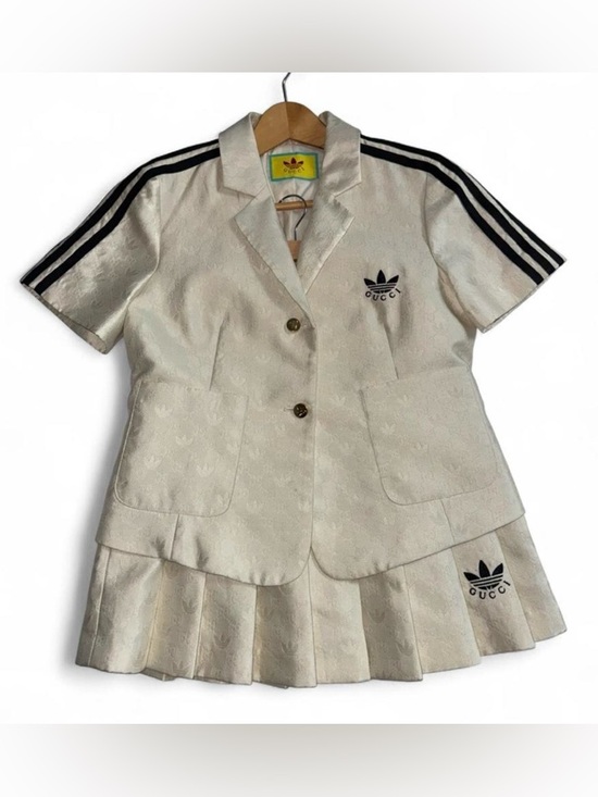 Gucci Other - Adidas x Gucci: cream pleated skirt and blazer set